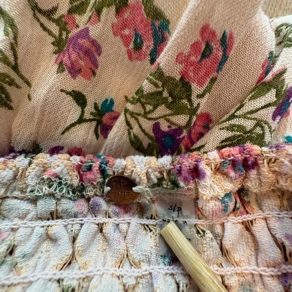 Free People Adella Slip Dress Pink Floral Lace Size S - Picture 8 of 13